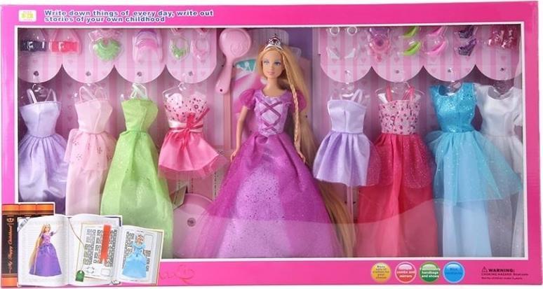 Madej Elegancka lalka Lucy księżniczka 9 sukienek buty akcesoria 1