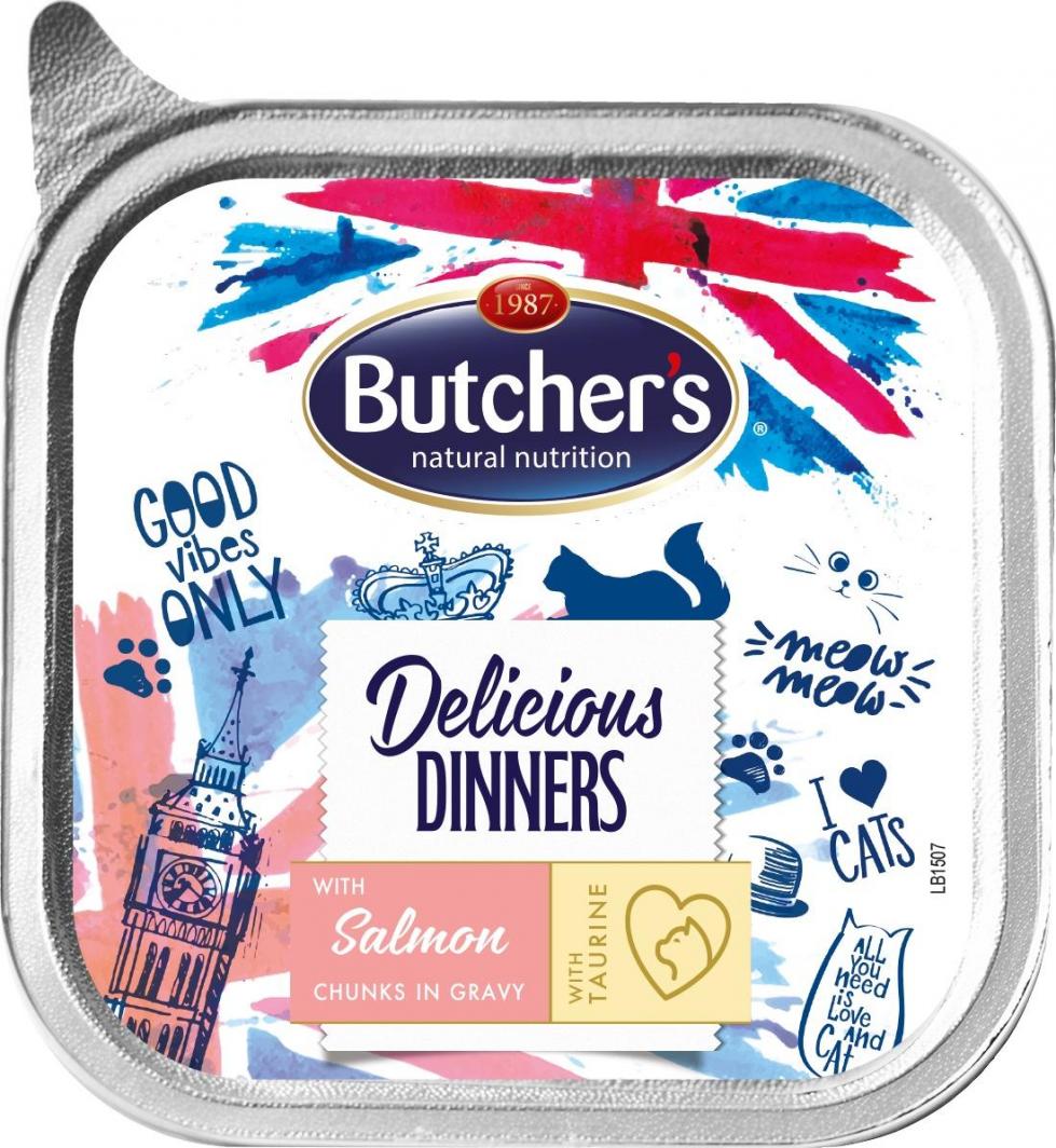 Butcher’s Butcher's Delicious Dinners Cat z łososiem i koperkiem 100g 1