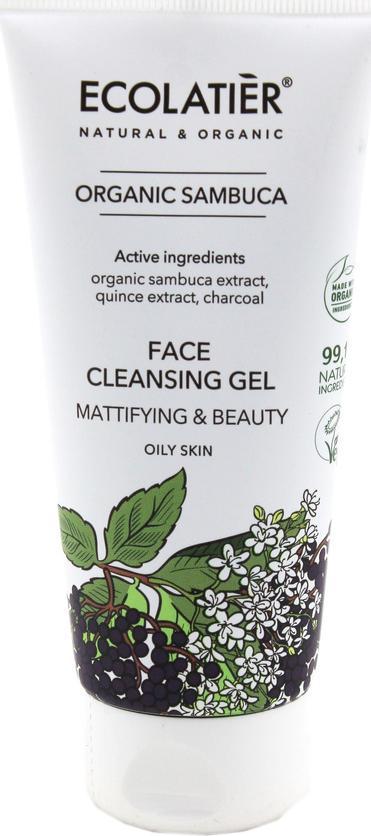 Ecolatier ECOLATIER Organic Sambuca Żel oczyszczający matujący do twarzy - cera tłusta 100ml 1