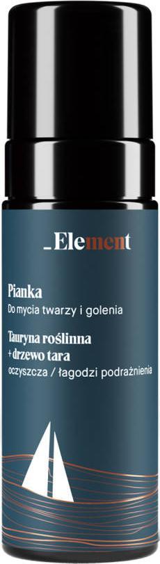Element Element Men Pianka do mycia twarzy i golenia Tauryna Roślinna + Drzewo Tara 170ml 1