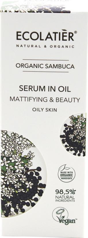 Ecolatier ECOLATIER Organic Sambuca Serum matujące do twarzy - cera tłusta 50ml 1