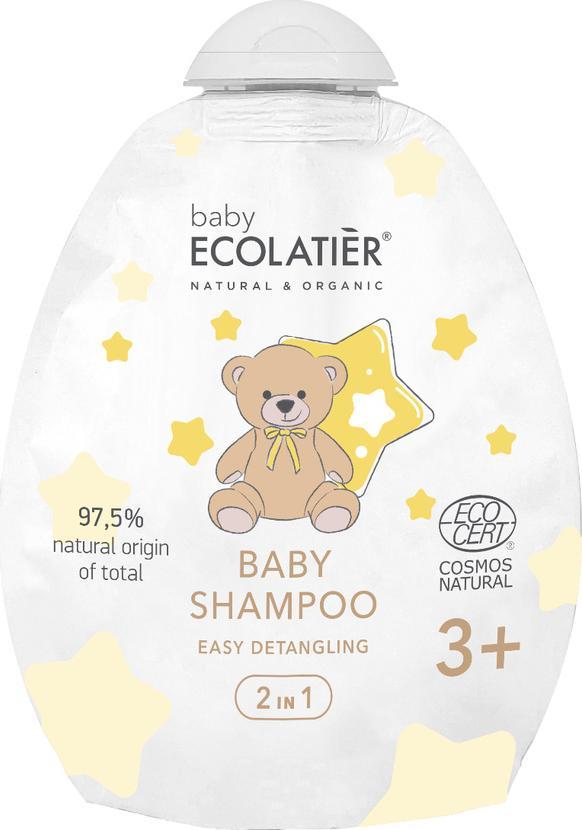 Ecolatier ECOLATIER BABY Szampon dla niemowląt 2 w 1 Łatwe rozczesywanie 3+  250 ml DOY-PACK 1