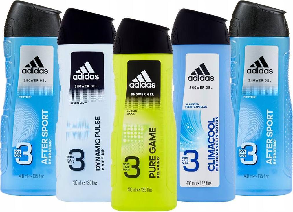 Adidas ADIDAS ZESTAW Żel pod przysznic Męski 5szt 1