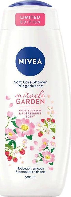 NIVEA_Miracle Garden żel pod prysznic Kwiat Róży i Malina 500ml 1