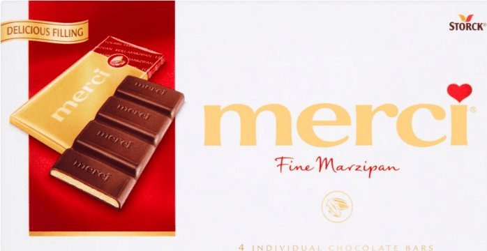MERCI   Czekolada Z Nadzieniem Marcepanowym - 112G 1