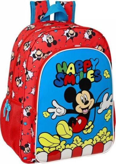 Mickey Mouse Clubhouse Plecak szkolny Mickey Mouse Clubhouse Happy smiles Czerwony Niebieski (33 x 42 x 14 cm) 1