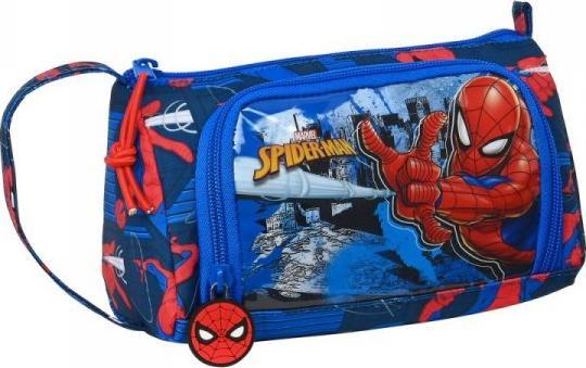 Piórnik Spiderman Torba szkolna Spiderman Great Power Czerwony Niebieski (20 x 11 x 8.5 cm) (32 Części) 1