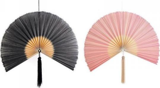 DKD Home Decor Figurka Dekoracyjna DKD Home Decor Wentylator Poliester Bambus (2 pcs) (90 x 4 x 90 cm) 1