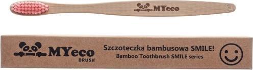 MYECOBRUSH Szczoteczka Do Zębów Bambusowa Różowa Miękka - Myecobrush 1