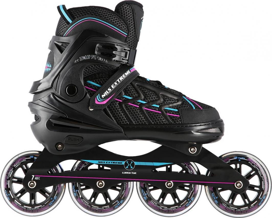 Rolki Nils Extreme NA1128 szybkościowe regulowane czarne r. 39-42 1