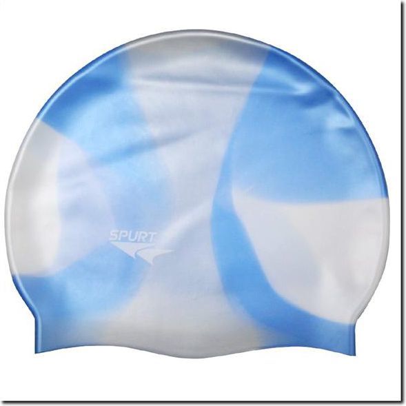 Spurt Czepek pływacki Silikonowy MX20 biało-niebieski (11-3-086) 1