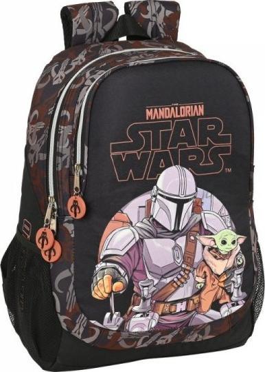 The mandalorian Plecak szkolny The Mandalorian Czarny Brązowy (32 x 44 x 16 cm) 1