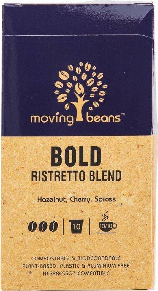 MOVING BEANS Moving Beans, Kawa w kapsułkach kompostowalnych Bold Ristretto Blend, 10 szt. 1