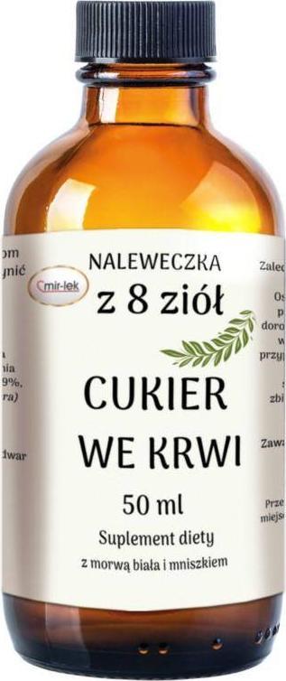 MIR LEK Mirlek Naleweczka 8 ziół Cukier we Krwi 50 ml 1