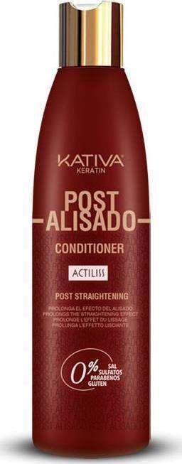 Kativa Keratin Post Alisado Conditioner odżywka do włosów z keratyną roślinną przedłużająca efekt wygładzenia 250ml 1