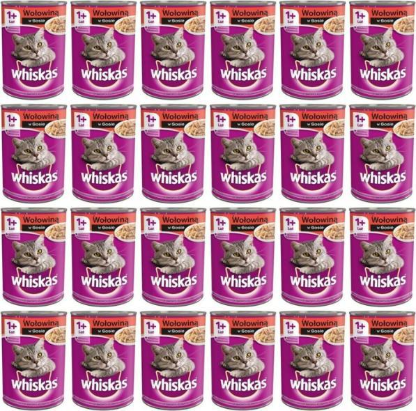 Whiskas WHISKAS Adult puszka wołowina w sosie 24x 400g 1