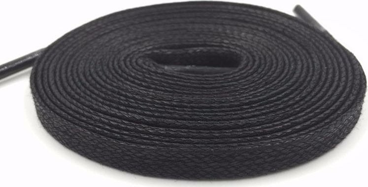 kufer-pasmanteria.pl Sznurowadła płaskie bawełniane 110 cm CZARNE 1