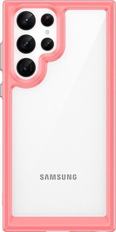 Braders Etui Outer Braders sztywny pokrowiec z żelową ramką do Samsung Galaxy S22 Ultra czerwony 1