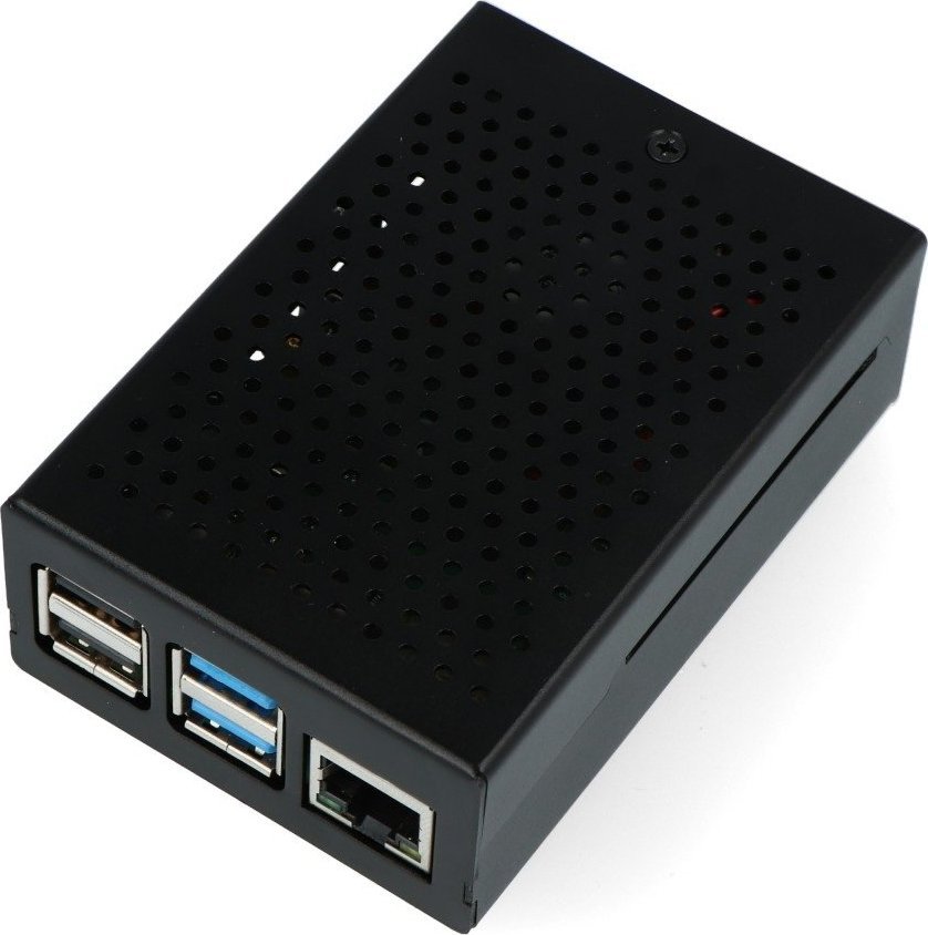 Lonten Technology Obudowa do Raspberry Pi 4B - aluminiowa z wentylatorem - czarna - LT-4B01-F 1