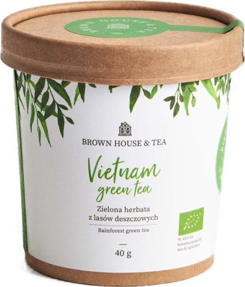 Brown House & Tea Vietnam Tea (zielona) - wietnamska organiczna zielona herbata, 40 g 1