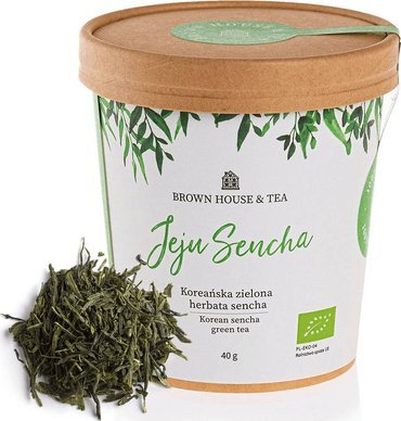 Brown House & Tea Jeju Sencha - koreańska organiczna zielona herbata sencha, 40 g 1