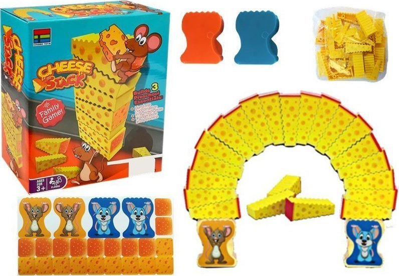LeanToys Gra Rodzinna Cheese Stacks 1