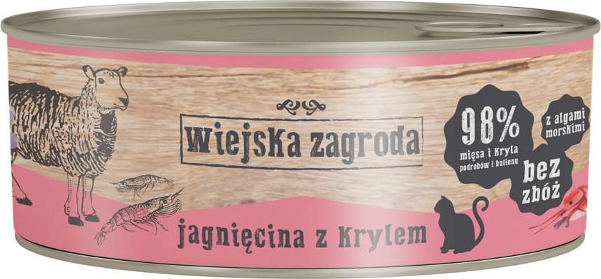Wiejska Zagroda Wiejska Zagroda Karma mokra dla kota Jagnięcina z Krylem 85g 1