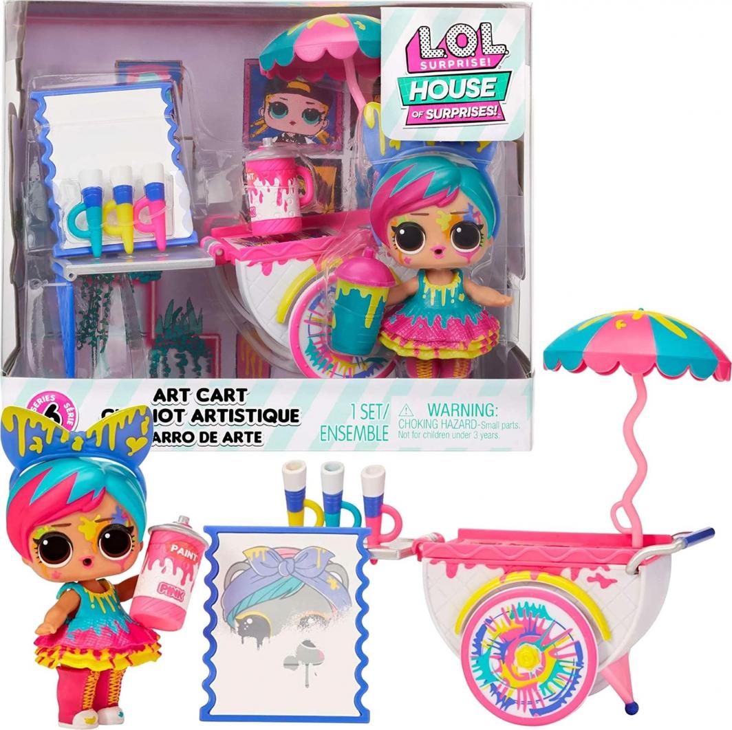 MGA L.O.L. Surprise Wózek artysty Art Cart z laleczką Splatters 1