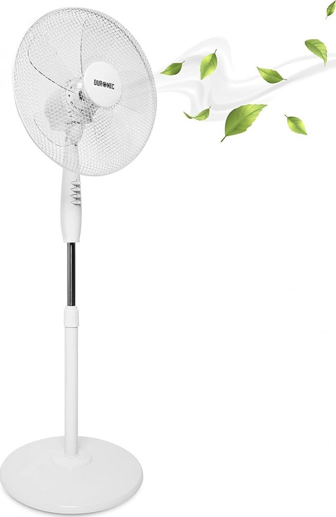 Wentylator Duronic Duronic FN30 Wiatrak podłogowy wentylator stojący biały 60W średnica 45 cm 1