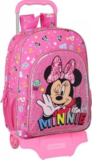 Minnie Mouse Torba szkolna z kółkami Minnie Mouse Lucky Różowy (33 x 42 x 14 cm) 1