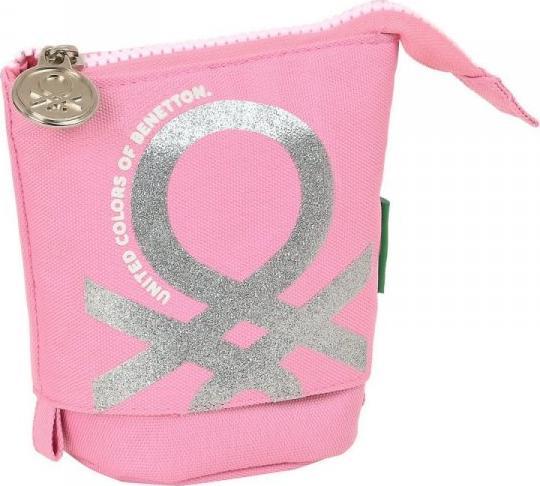 Piórnik Benetton Stojące etui na akcesoria Benetton Flamingo Pink Różowy (8 x 19 x 6 cm) (32 Części) 1