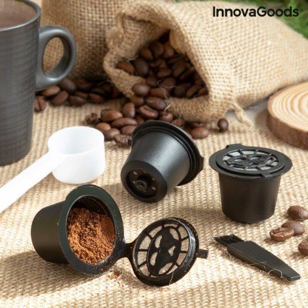 InnovaGoods Zestaw 3 Kapsułek do Kawy Wielokrotnego Użytku Recoff InnovaGoods 1