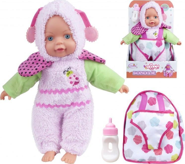Woopie WOOPIE ROYAL Lalka Bobas dla Dzieci Biedronka 33 cm + Nosidełko Akc. 1