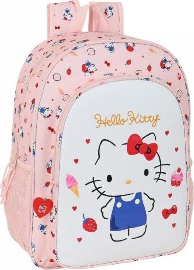 Hello Kitty Plecak szkolny Hello Kitty Happiness girl Różowy Biały (33 x 42 x 14 cm) 1