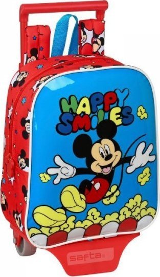 Mickey Mouse Clubhouse Torba szkolna z kółkami Mickey Mouse Clubhouse Happy Smiles Czerwony Niebieski (22 x 28 x 10 cm) 1