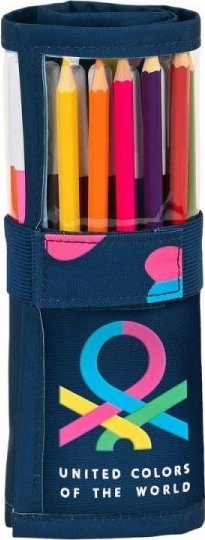 Piórnik Benetton Piórnik Benetton Corazones Walcowanie Wielokolorowy Granatowy (27 Części) (7 x 20 x 7 cm) 1