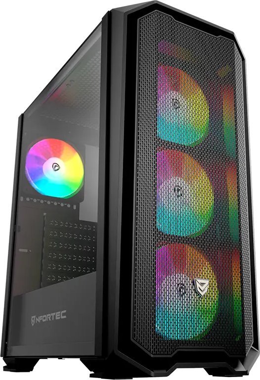 Obudowa Nfortec Krater ARGB (NF-CS-KRATER-BLACK) 1