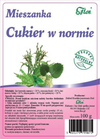 Flos Mieszanka Cukier w normie 100g FLOS 1