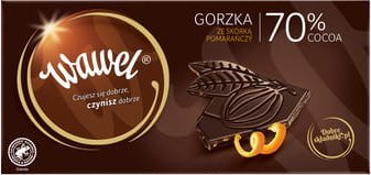 Wawel Wawel Czekolada Premium Orange 70% cocoa 100g - kartonik 1