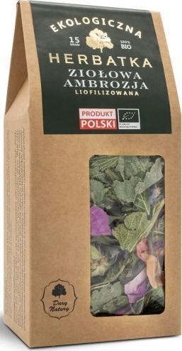 DARY NATURY - herbatki BIO HERBATKA ZIOŁOWA AMBROZJA LIOFILIZOWANA BIO 15 g - DARY NATURY 1