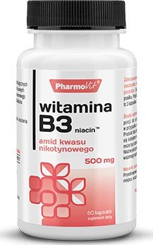 Pharmovit Witamina B3 Niacyna 500 mg 120kp Pharmovit 1