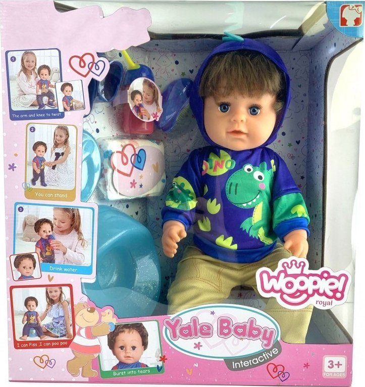 Woopie WOOPIE ROYAL Lalka Interaktywna Franio Dino 43 cm + Akc. 1