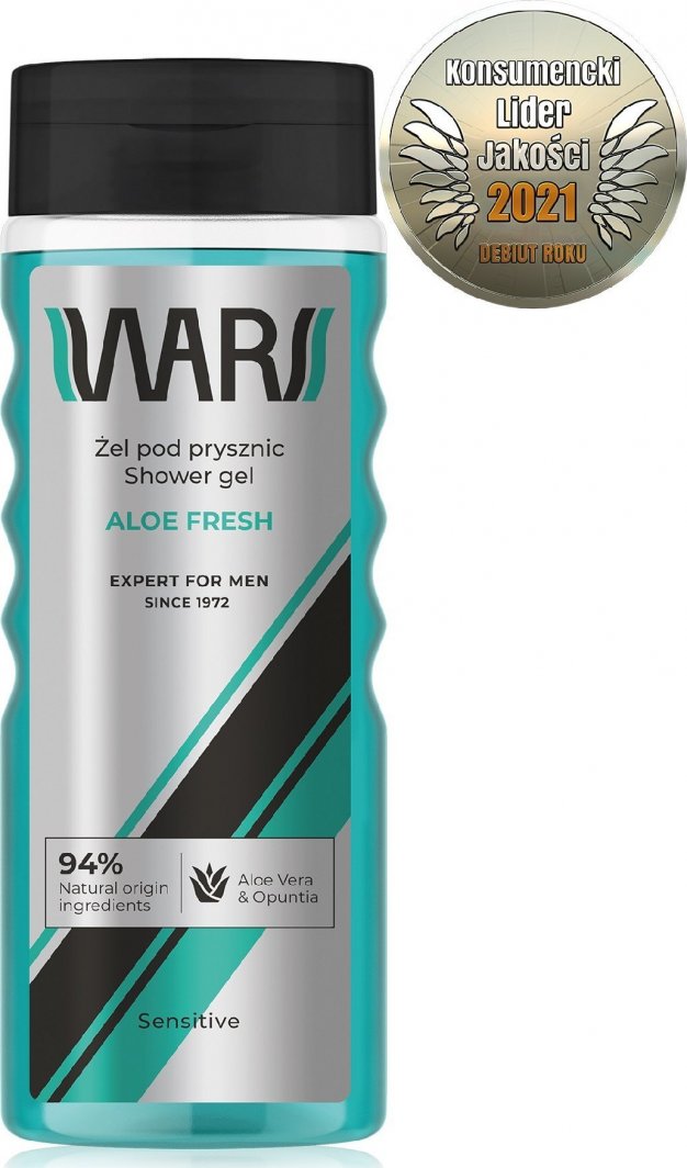 Wars Wars Expert for Men Żel pod prysznic orzeźwiający Aloe Fresh - Aloe Vera & Opuncja 300ml 1