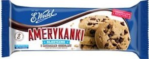 Wedel E. Wedel Amerykanki Kruche ciastka klasyczne z kawałkami ciemnej czekolady 125g 1