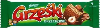 Goplana Grześki Orzechowe Wafel przekładany kremem orzechowym w czekoladzie mlecznej 36 g 1