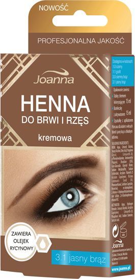 Joanna Henna Do Brwi I Rzęs Kremowa Nr 31 Jasny Brąz 15ml W Amforapl