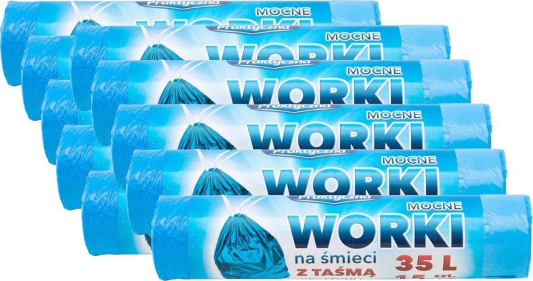 Praktyczna Worki na śmieci z taśmą Praktyczna 35L 150szt 1