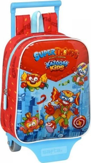 Superthings Torba szkolna z kółkami SuperThings Kazoom kids Czerwony Jasnoniebieski (22 x 28 x 10 cm) 1
