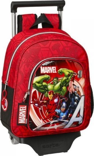 Avengers Torba szkolna z kółkami The Avengers Infinity Czerwony Czarny (27 x 33 x 10 cm) 1