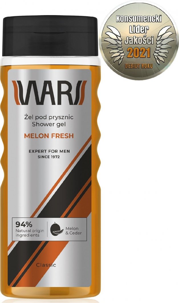 Wars Wars Expert for Men Żel pod prysznic energizujący Melon Fresh - Melon & Cedar 300ml 1